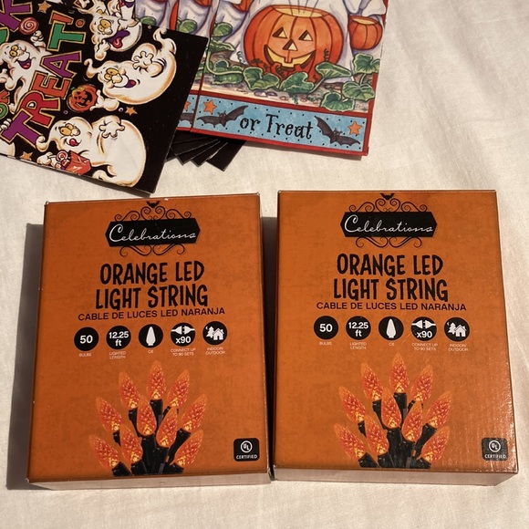 Halloween bundle led orange lights trick or treat  10 bags and more - Picture 2 of 15